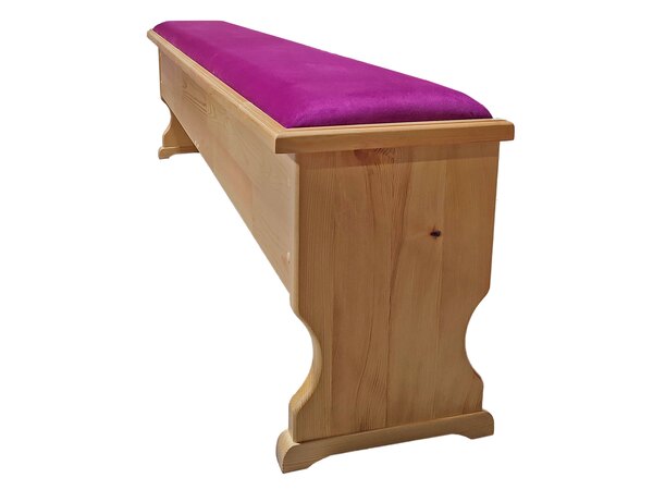 Лавка для храма с ящиком №2 из дерева, фото 