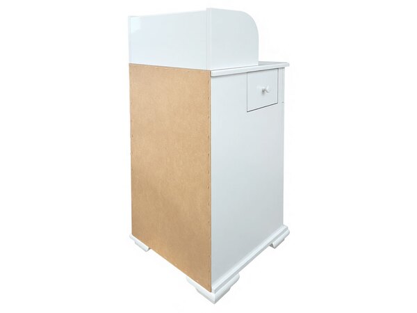 Свечной ящик, белый с золотом из дерева, фото 