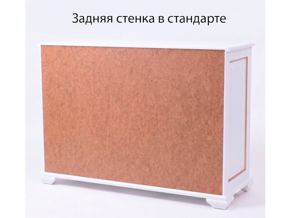 Тумба для церковных нужд, ящики и дверка, белая с золотом из дерева, фото 